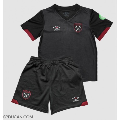 Dječji Nogometni Dres West Ham United Gostujuci 2024-25 Kratak Rukav (+ Kratke hlače)